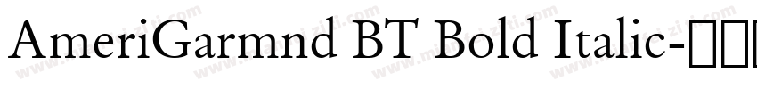 AmeriGarmnd BT Bold Italic字体转换